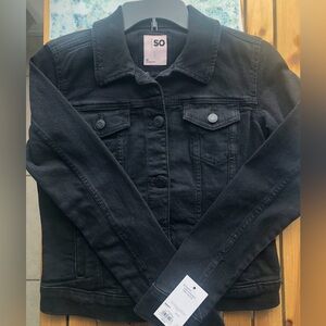 NWT Junior Girls Black demin jacket